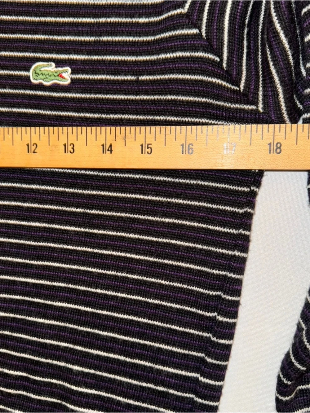 Mens Striped Lacoste Sweater- Sweatshirt Crewneck Jumper Top No Tag (read)